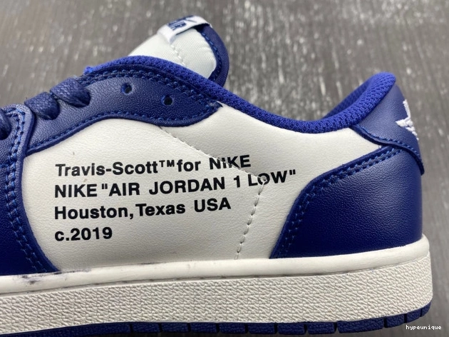 HYPE AIR JORDAN OFF-WHITE CUSTOM TRAVIS SCOTT 1 X DM7890-101 X 0704